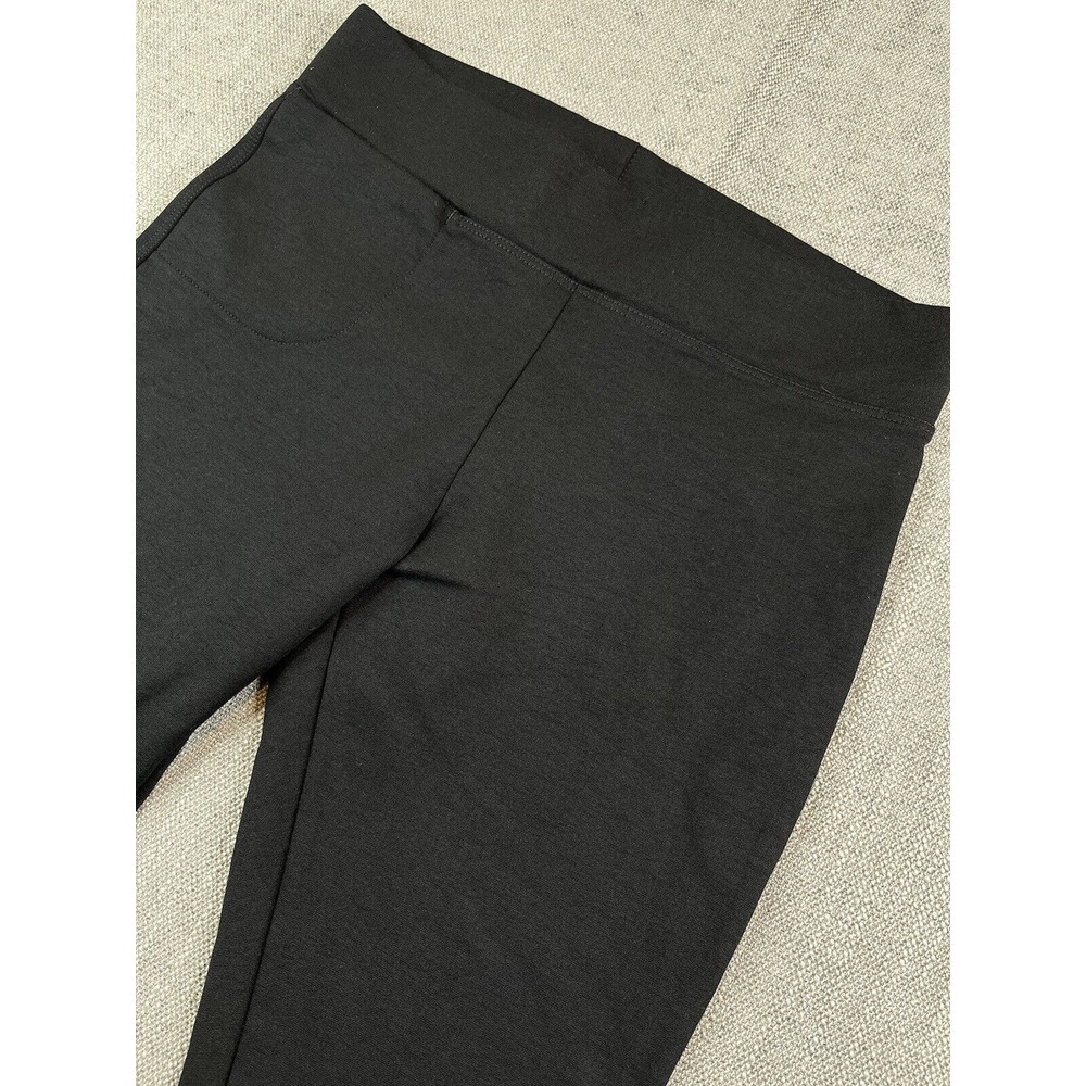 American Giant Pants Womens No-BS Kick Flare Crop Legging Black Ponte Knit- Sz 4